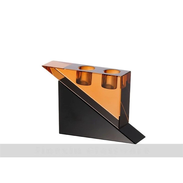 2 glass candle holder(001)